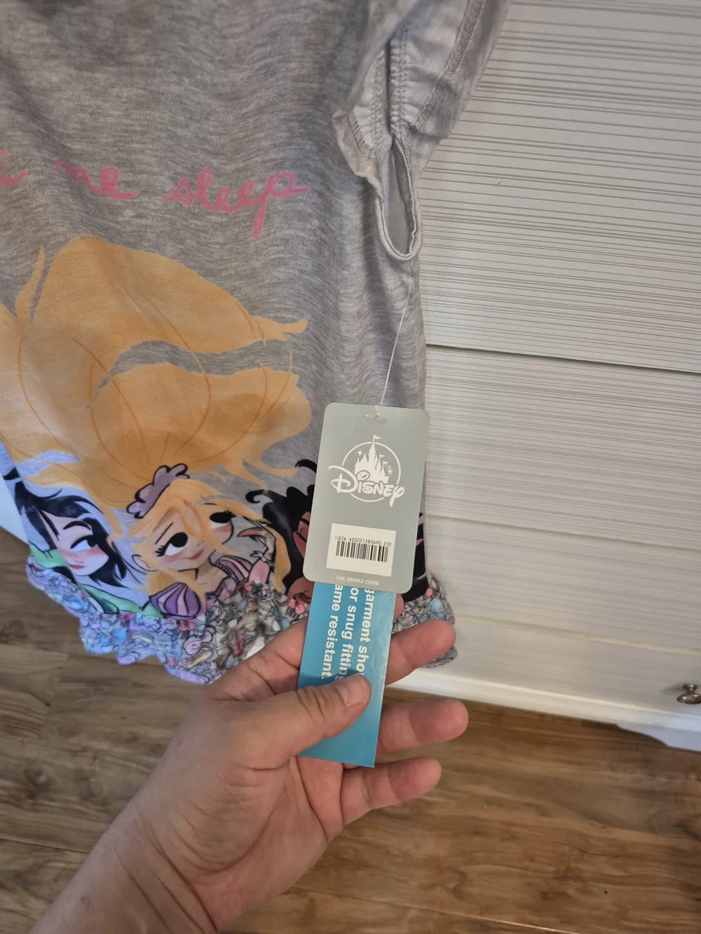 Disney Princess Graphic Ruffle Hem Dress - Gray & Pastel